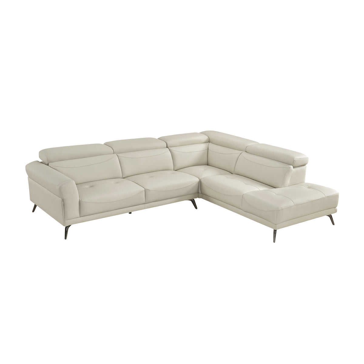 8456BEG*22LRC (2)2-Piece Sectional with Right Side Chaise from Homelegance - Luna Furniture