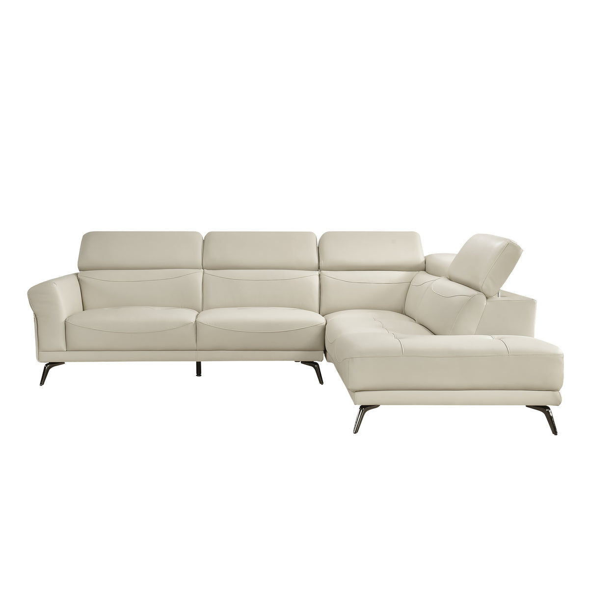 8456BEG*22LRC (2)2-Piece Sectional with Right Side Chaise from Homelegance - Luna Furniture