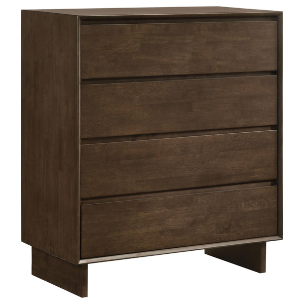 Glenwood Warm Brown 4-Drawer Chest