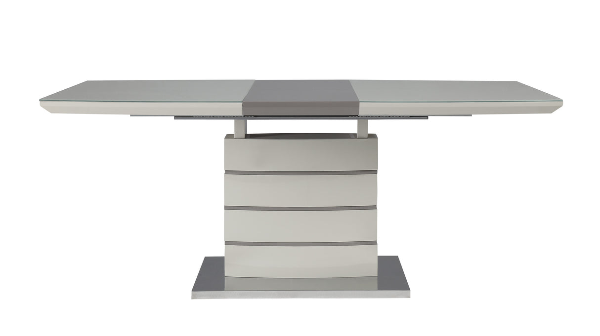 Glissand Chrome Metal/Gray 5-Piece 71" Extendable Dining Set from Homelegance - Luna Furniture