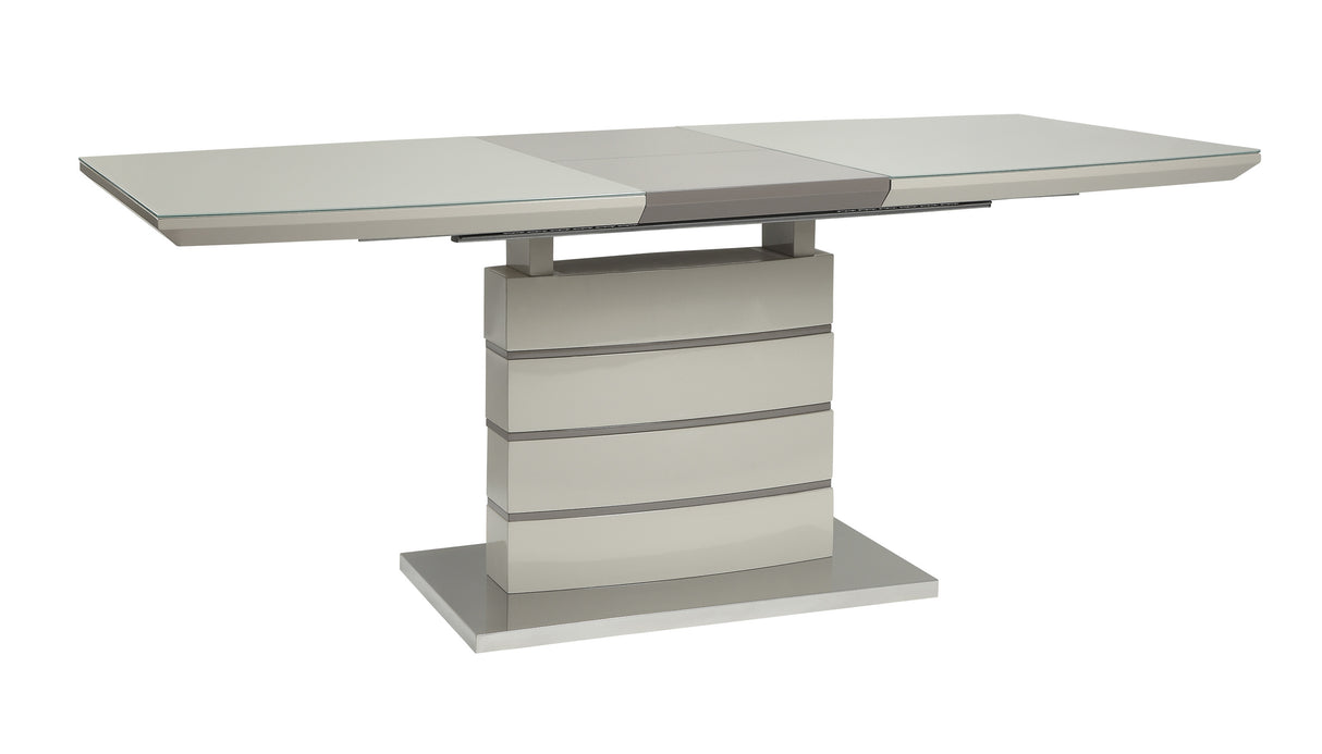 Glissand Chrome Metal/Gray 5-Piece 71" Extendable Dining Set from Homelegance - Luna Furniture