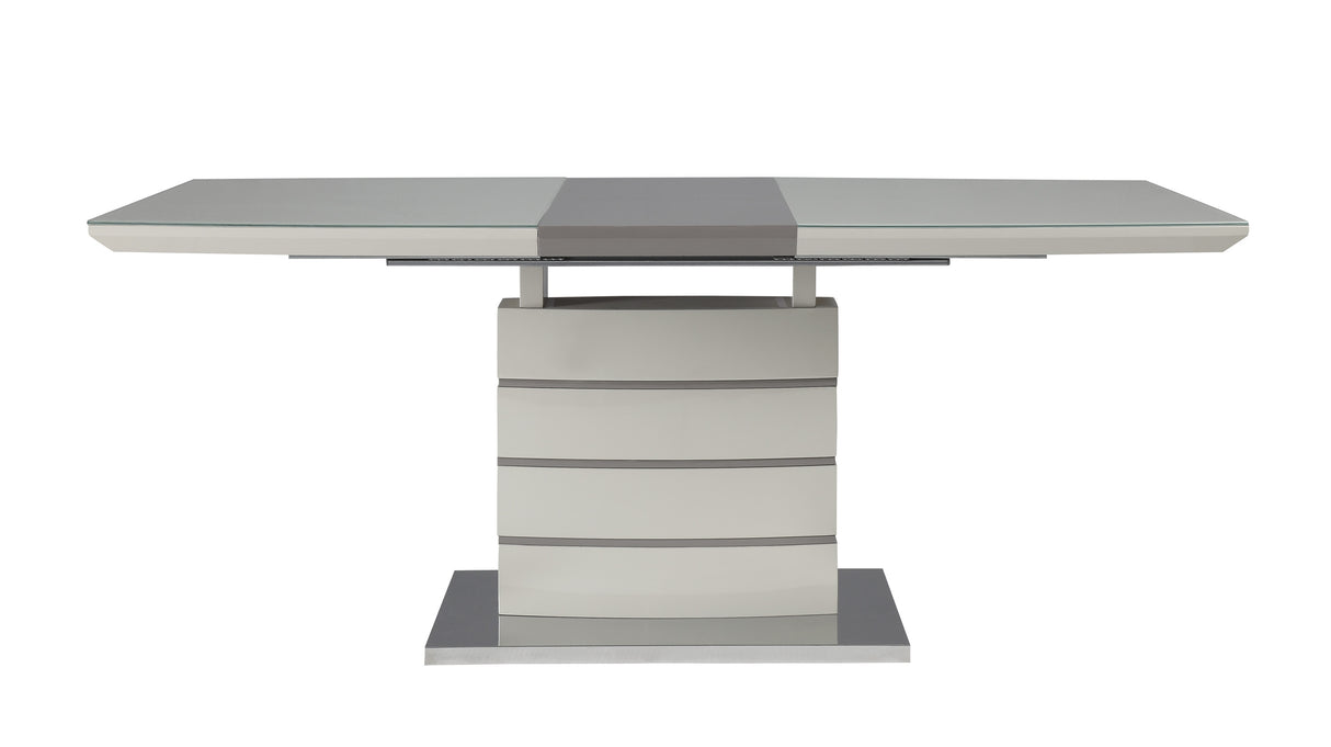 Glissand Chrome Metal/Gray 7-Piece 71" Extendable Dining Set from Homelegance - Luna Furniture