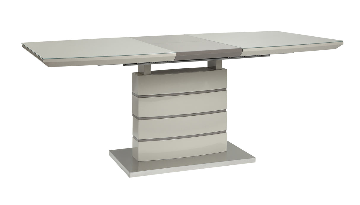 Glissand Chrome Metal/Gray 7-Piece 71" Extendable Dining Set from Homelegance - Luna Furniture