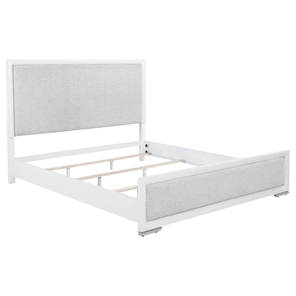 Gracemont Gray and White 57-inch Eastern King Panel Bed