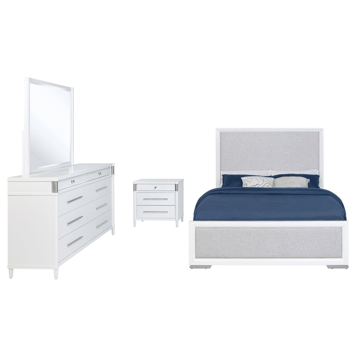 Gracemont White 4-Piece Eastern King Bedroom Set from Coaster - Luna Furniture