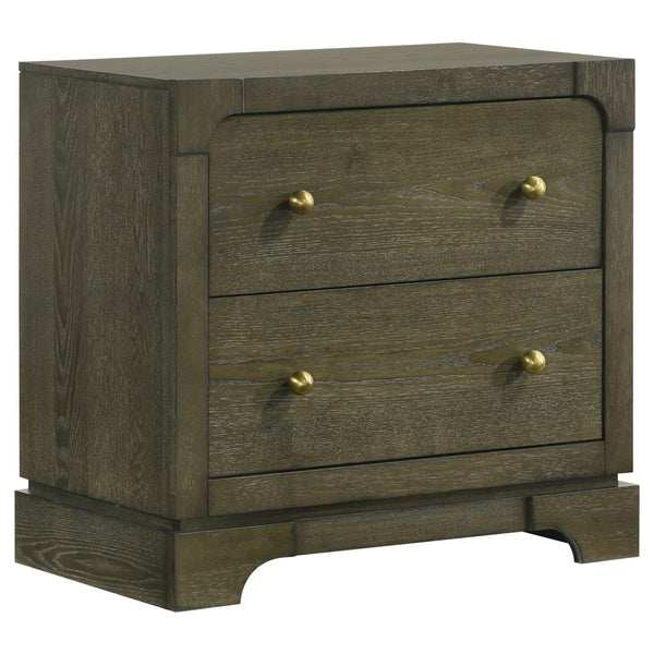 Gran Park Dark Cocoa 2-Drawer Nightstand