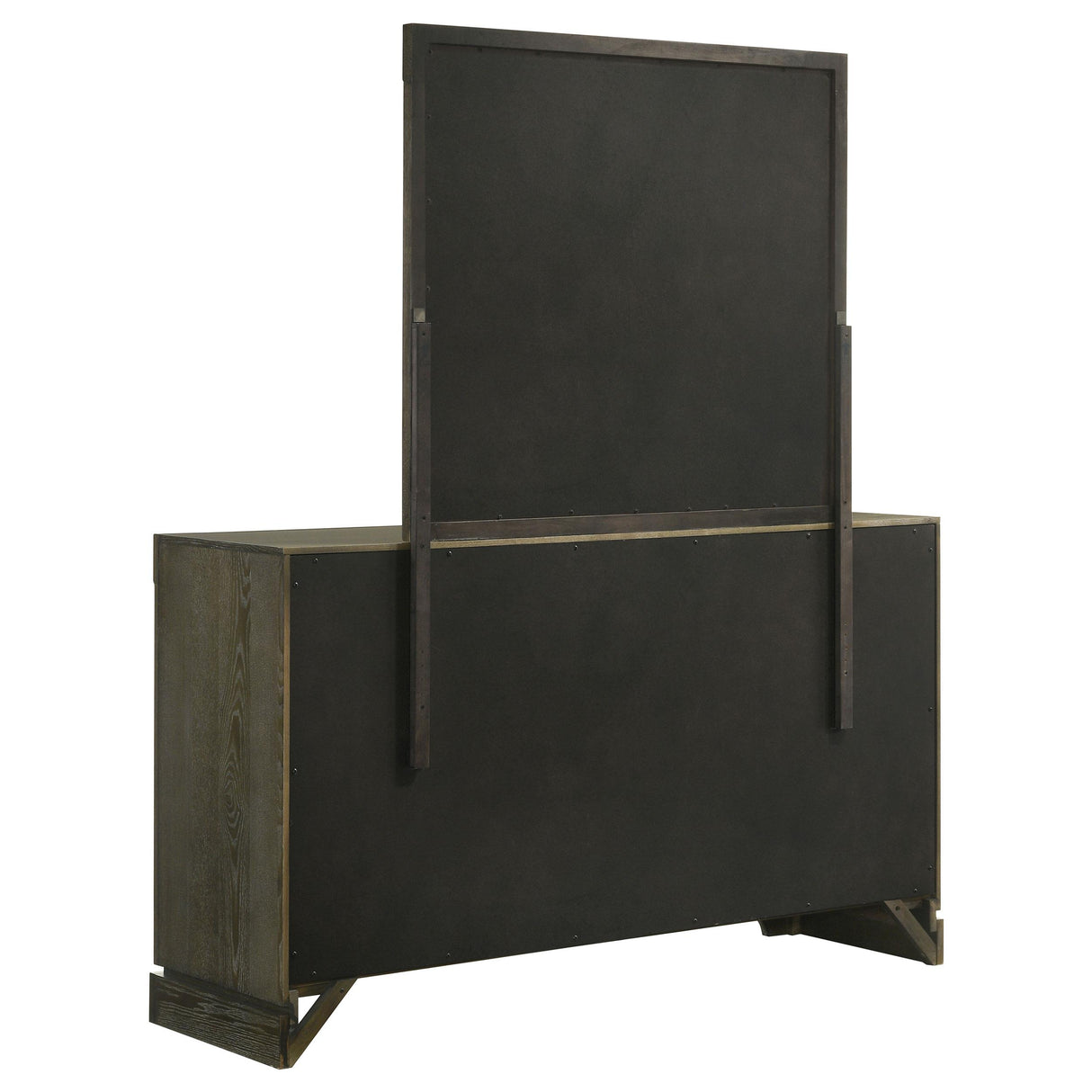 Gran Park Dark Cocoa 6-Drawer Dresser and Mirror from Coaster - Luna Furniture