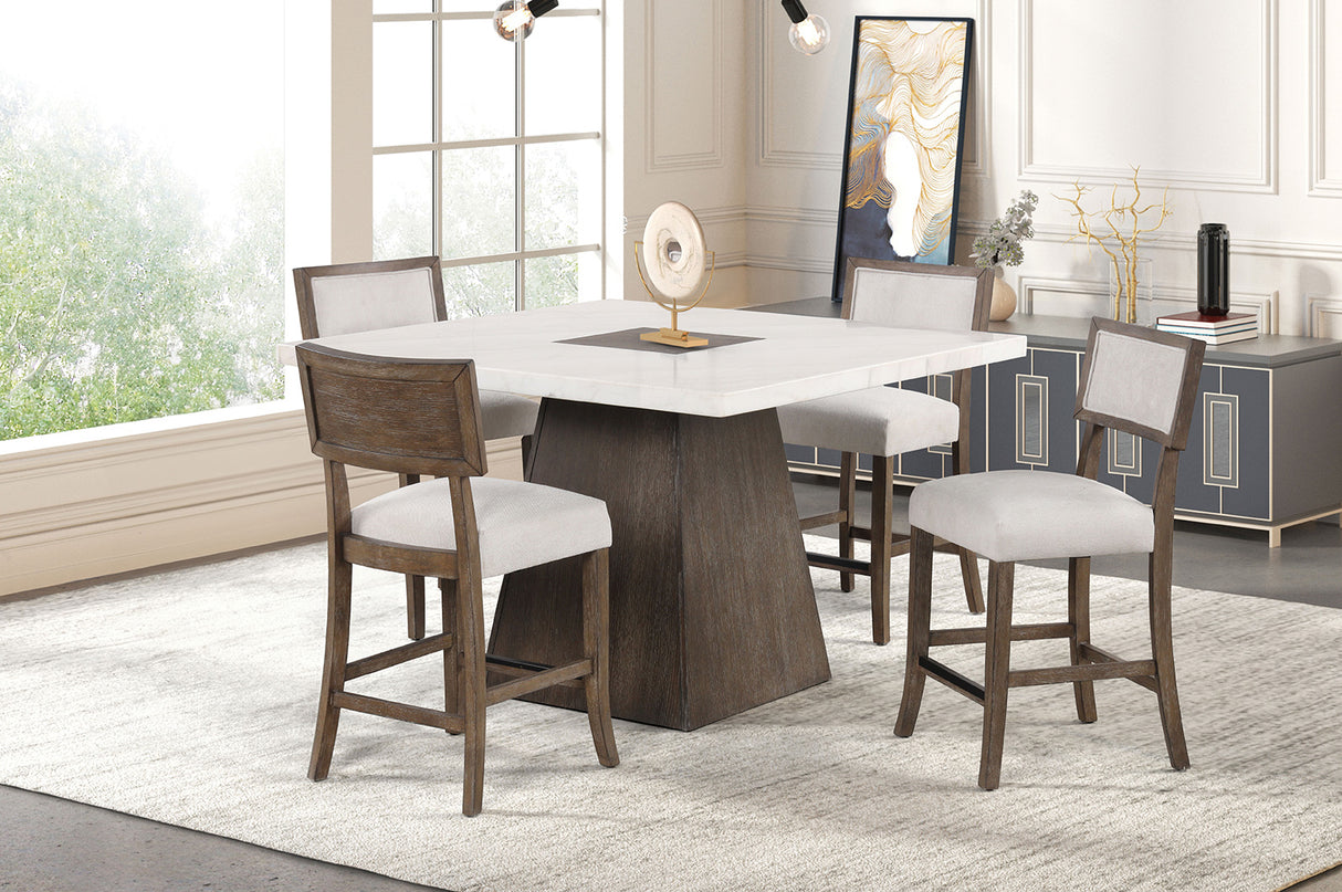 Grasten Dark Walnut Counter Ht. Table from Furniture of America - Luna Furniture