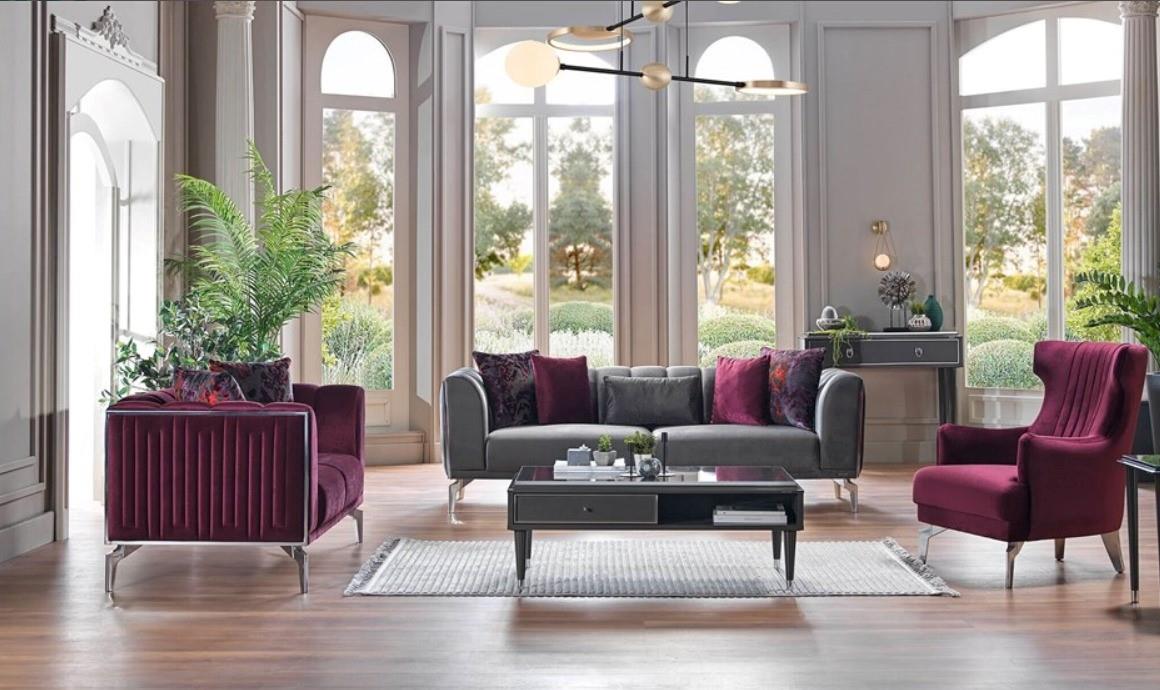 Gravita Deren Anthracite Living Room Set from Bellona - Luna Furniture