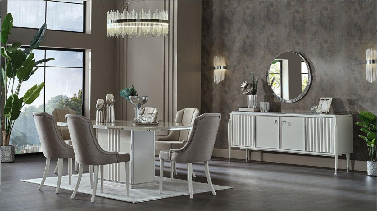 Gravita Ivory Buffet Mirror from Bellona - Luna Furniture