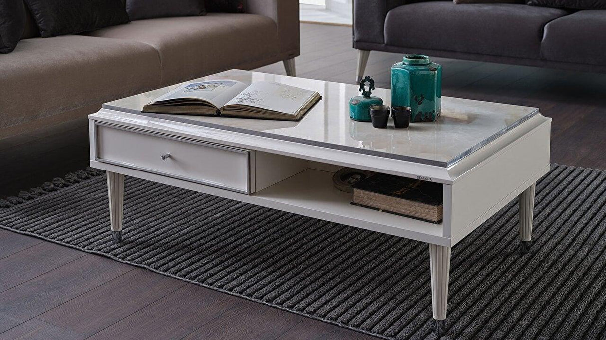 Gravita Ivory Coffee Table from Bellona - Luna Furniture