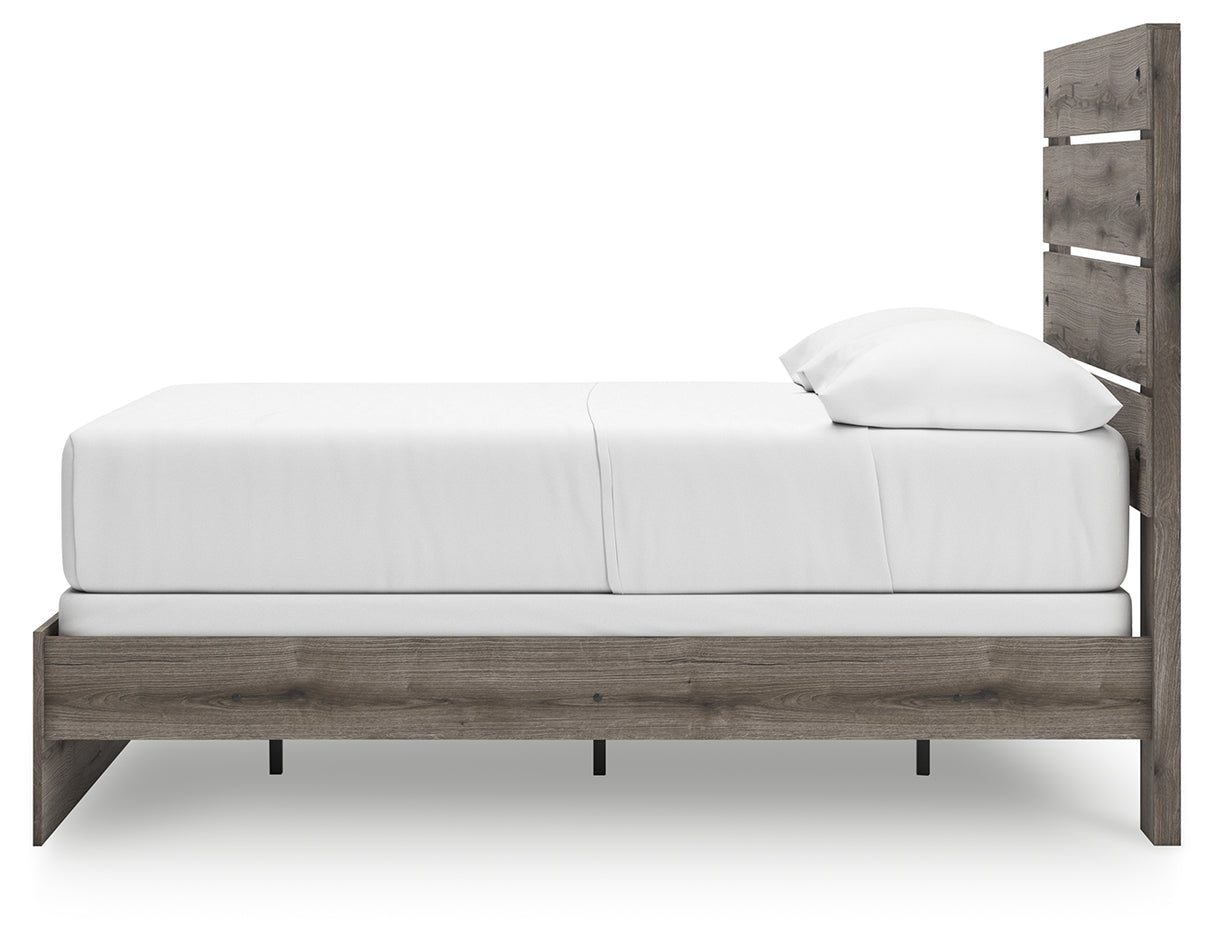 Graystorm Full Panel Bed with Mirrored Dresser, Chest and 2 Nightstands in Brown Gray from Ashley Furniture - Luna Furniture