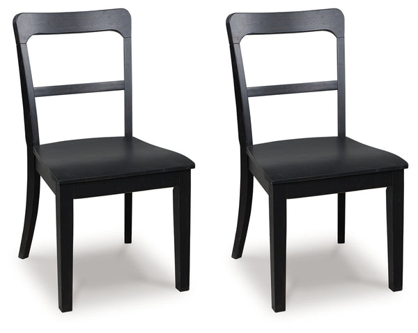 Greddinton Black Dining Chair, Set of 2
