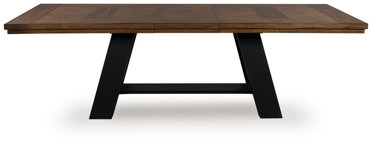 Greddinton Brown/Black Dining Extension Table from Ashley - Luna Furniture