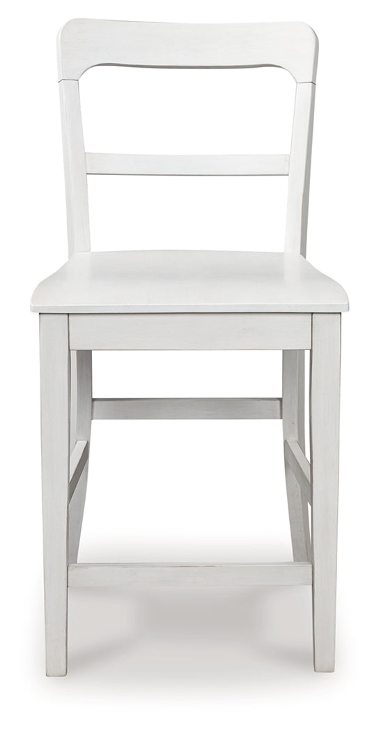 Greddinton White Counter Height Barstool, Set of 2 from Ashley - Luna Furniture