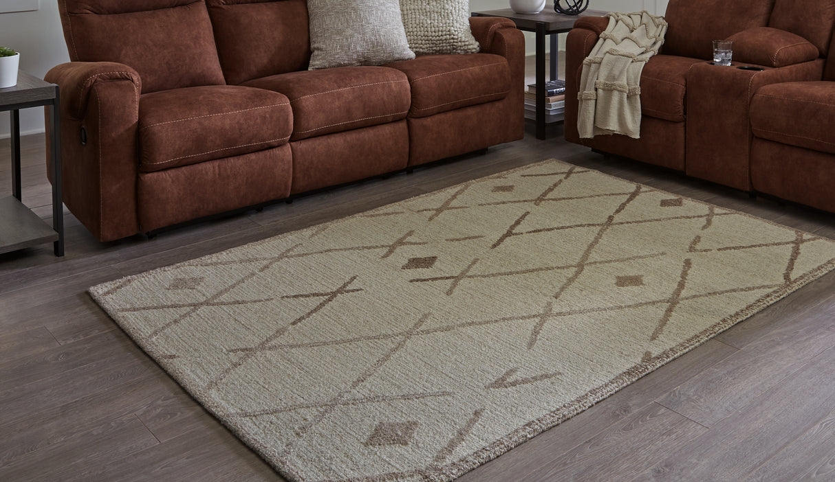 Guyford Beige/Brown Medium Rug from Ashley - Luna Furniture