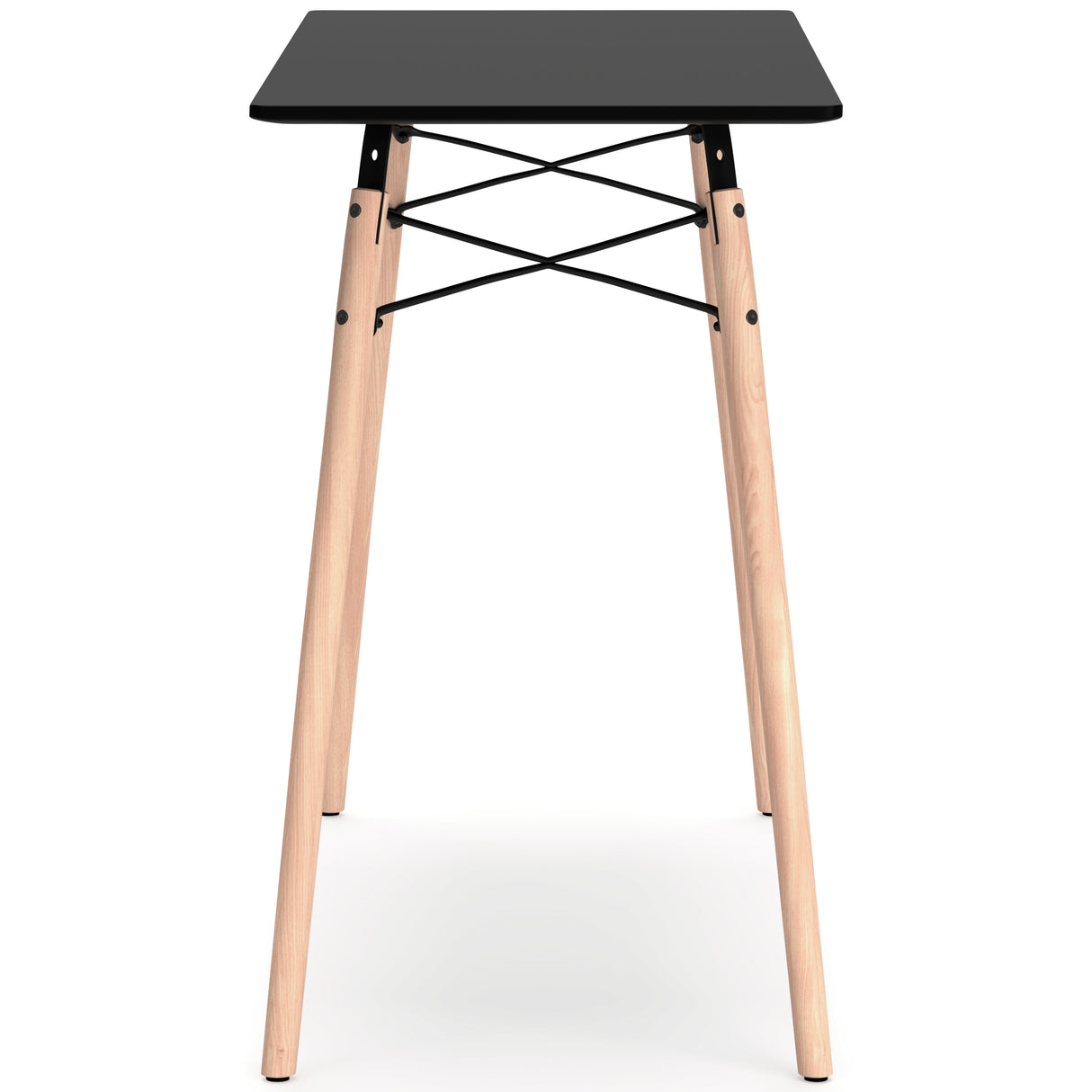 Jaspeni Black/Natural Home Office Desk from Ashley - Luna Furniture