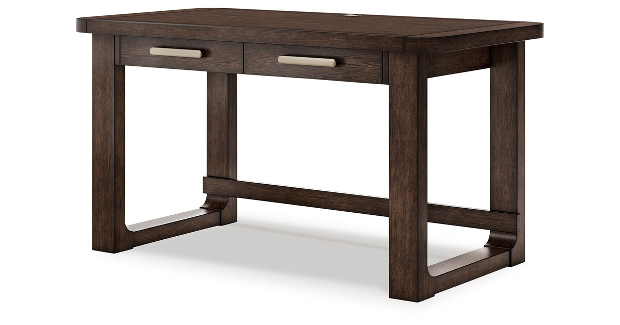 Breckington Dark Brown 56" Home Office Desk from Ashley - Luna Furniture