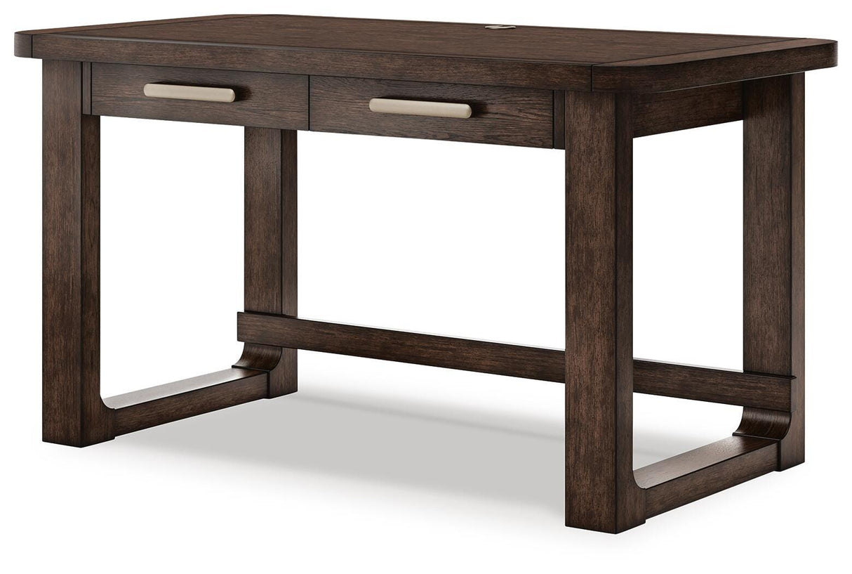 Breckington Dark Brown 56" Home Office Desk from Ashley - Luna Furniture
