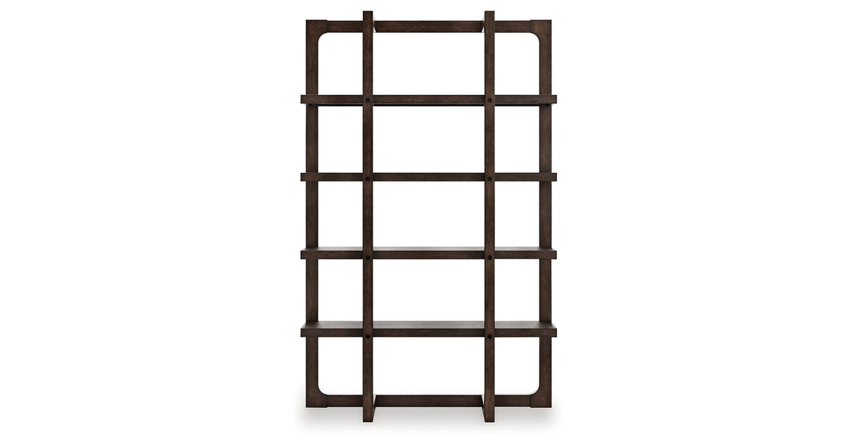 Breckington Dark Brown 76" Bookcase from Ashley - Luna Furniture