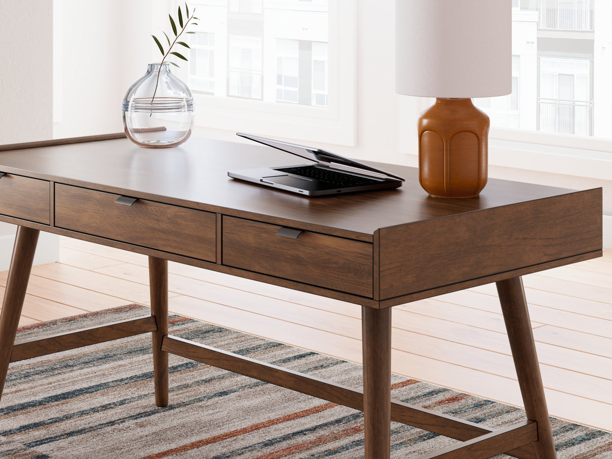 Lyncott Brown 60" Home Office Desk from Ashley Furniture - Luna Furniture