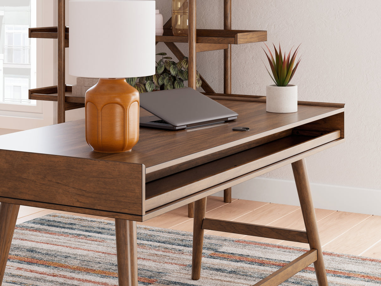 Lyncott Brown 60" Home Office Desk from Ashley Furniture - Luna Furniture