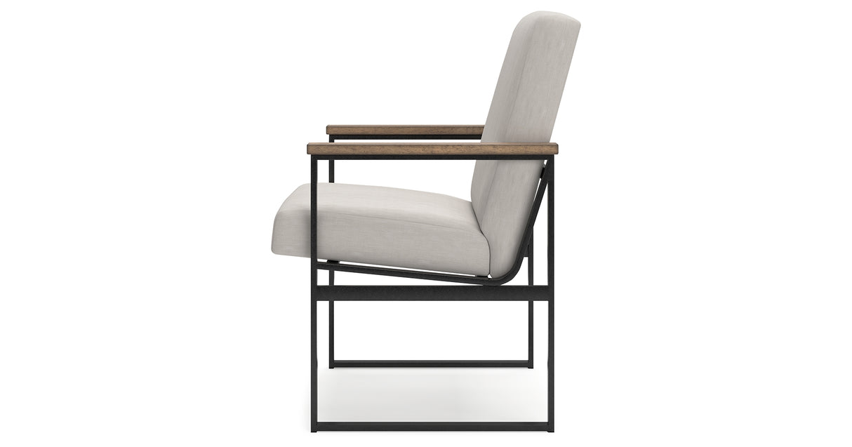 Montia Home Office Desk with Chair in Light Brown from Ashley Furniture - Luna Furniture