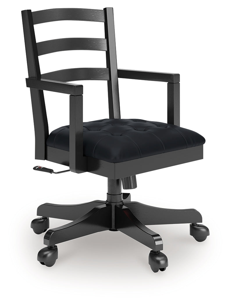 Wildenauer Brown/Black Home Office Desk Chair from Ashley - Luna Furniture