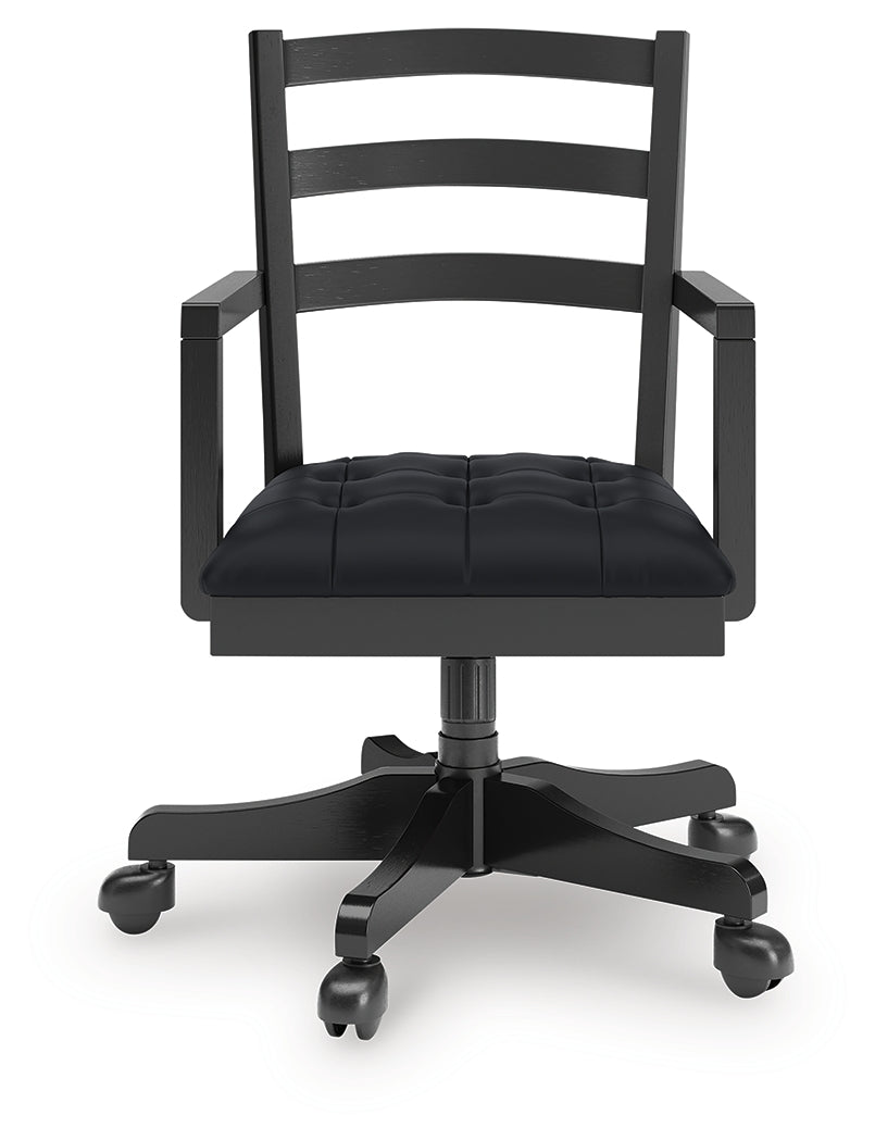 Wildenauer Brown/Black Home Office Desk Chair from Ashley - Luna Furniture