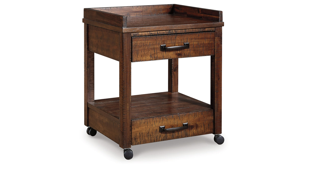Baldridge Rustic Brown Printer Stand from Ashley - Luna Furniture