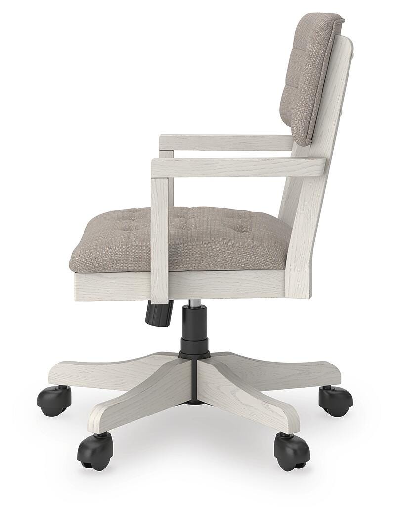 Robbinsdale Antique White Home Office Desk Chair from Ashley - Luna Furniture