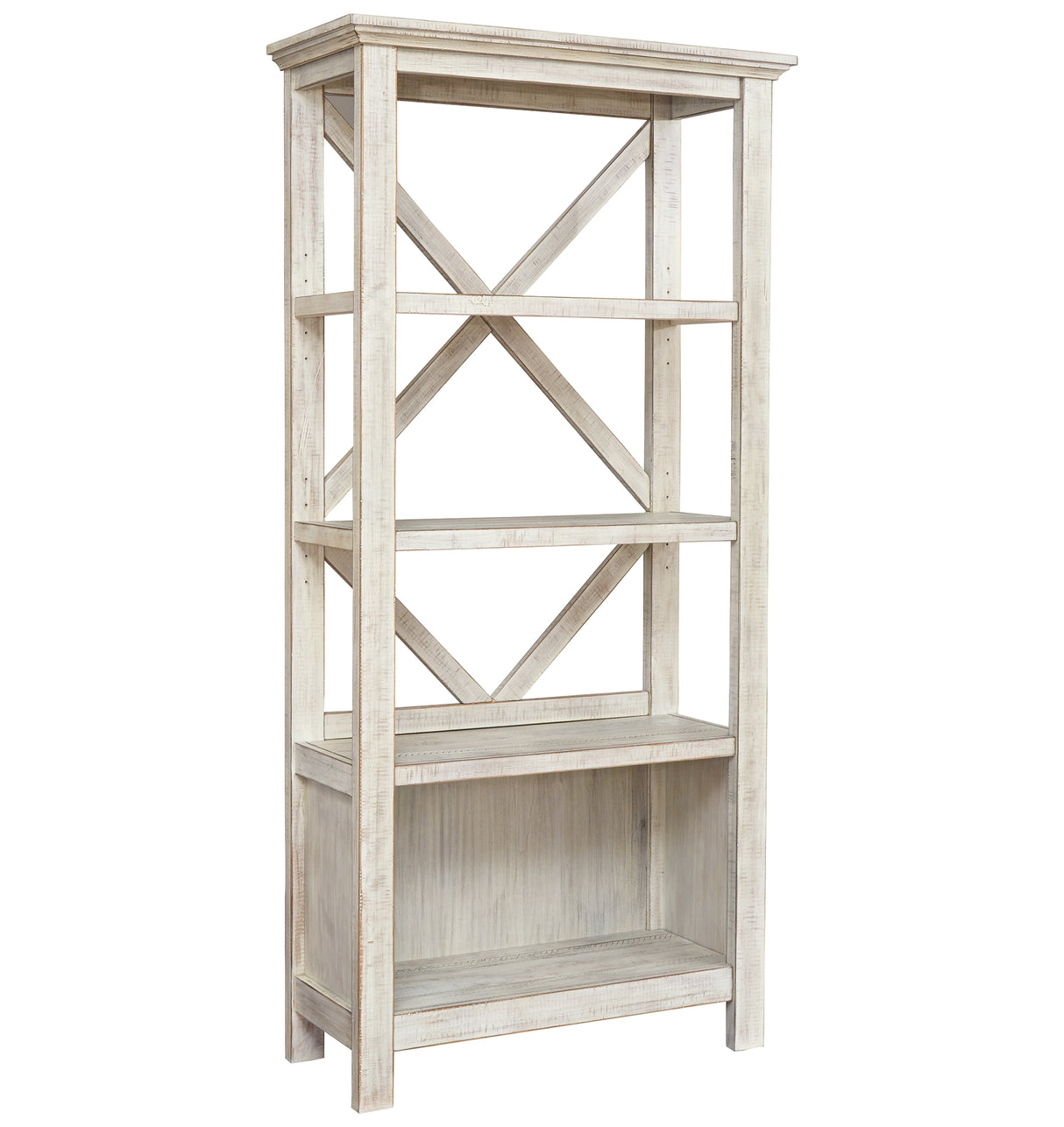 Carynhurst Home Office Desk and Storage in Whitewash from Ashley - Luna Furniture