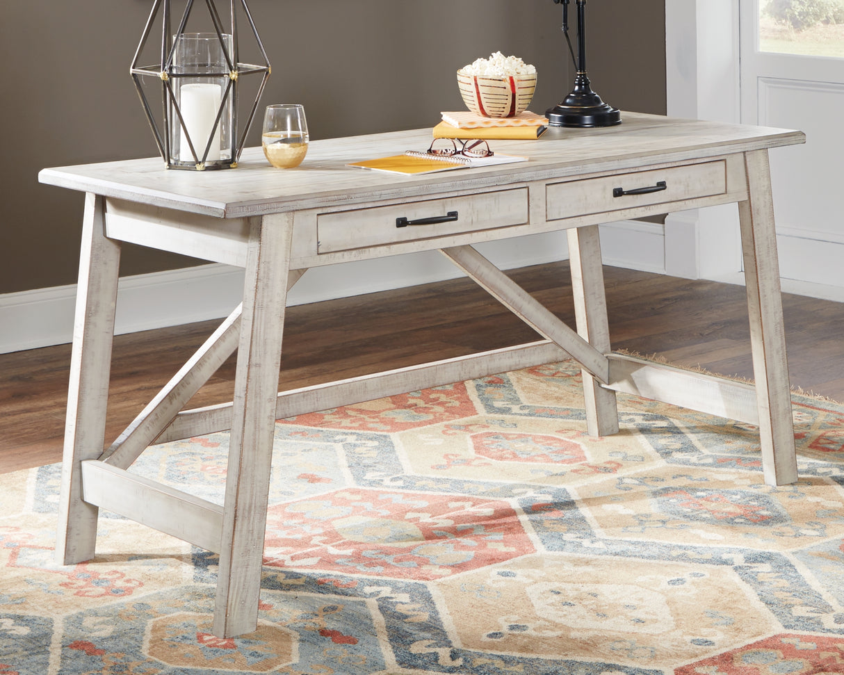 Carynhurst Whitewash 60" Home Office Desk from Ashley - Luna Furniture