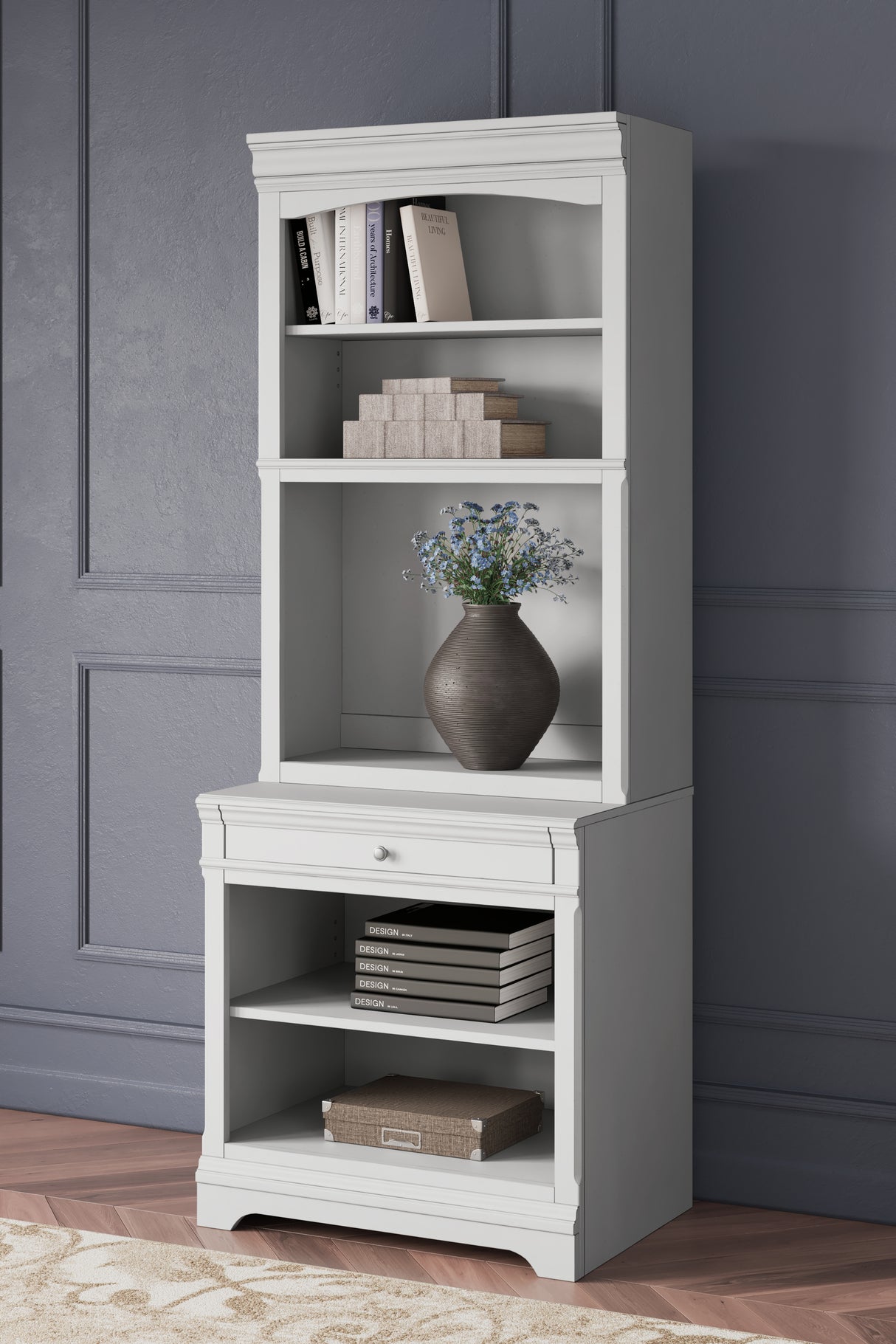 Kanwyn Whitewash Bookcase from Ashley - Luna Furniture