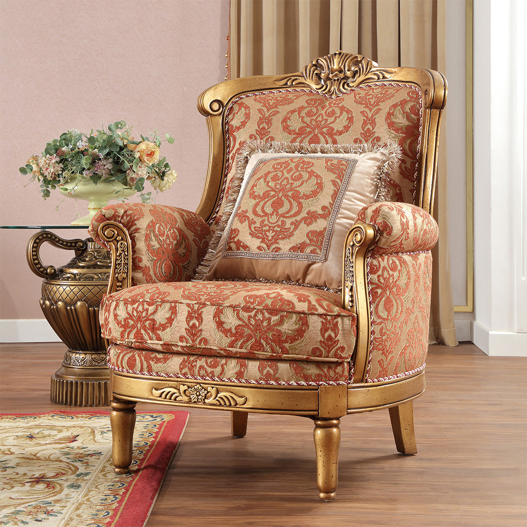 HD-106 Perfect Brown/Gold Chair from Homey Design - Luna Furniture