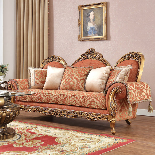 HD-106 Perfect Brown/Gold Sofa