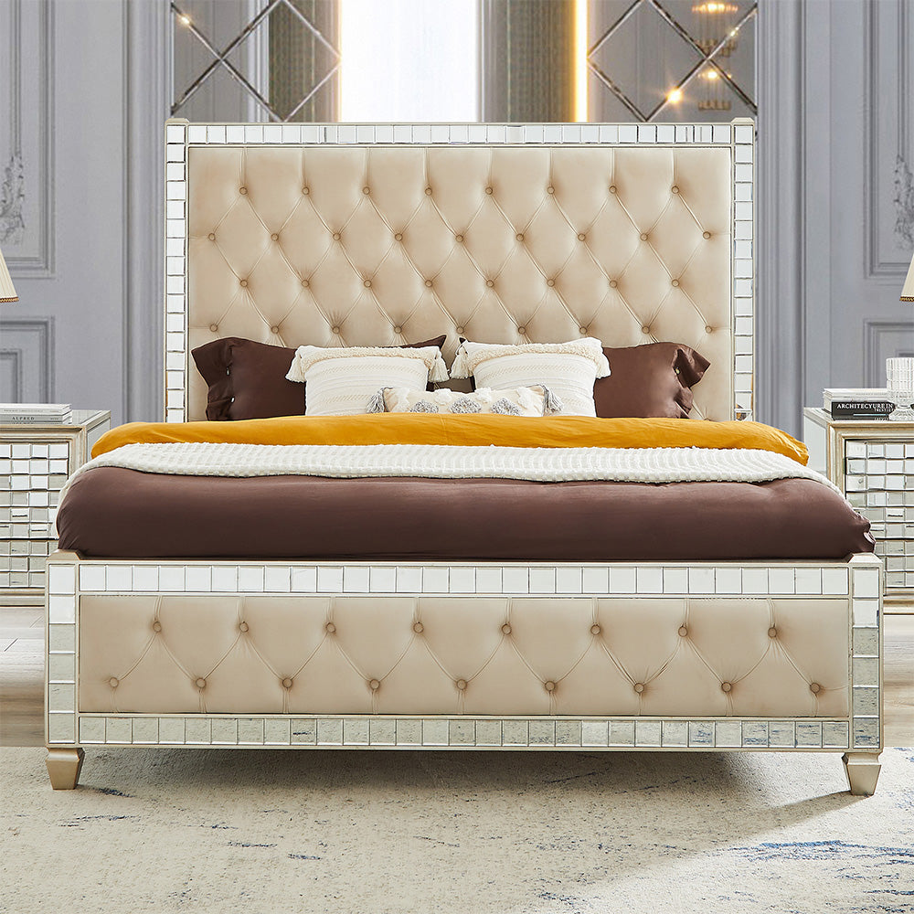 HD-1090 Mirror 5-Piece Eastern King Bedroom Set from Homey Design - Luna Furniture