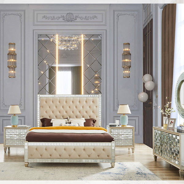 HD-1090 Mirror 5-Piece Eastern King Bedroom Set