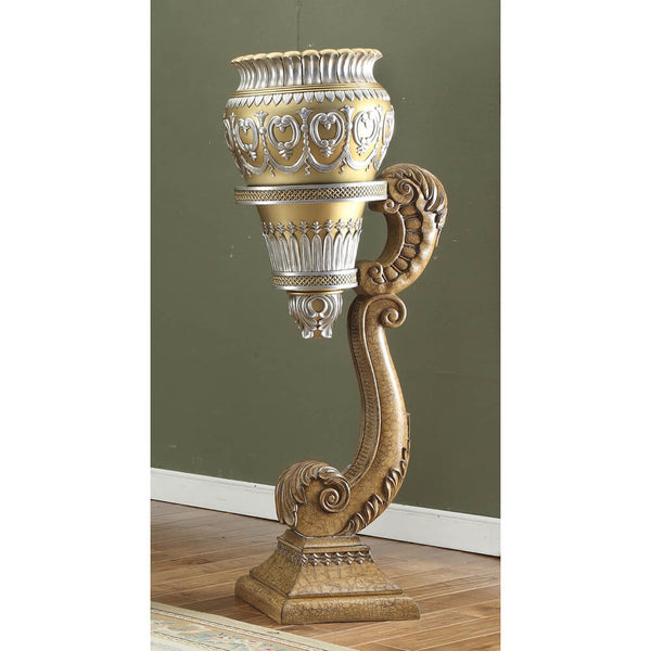 HD-1505 Golden Brown Metallic Antique Gold/Silver Vase