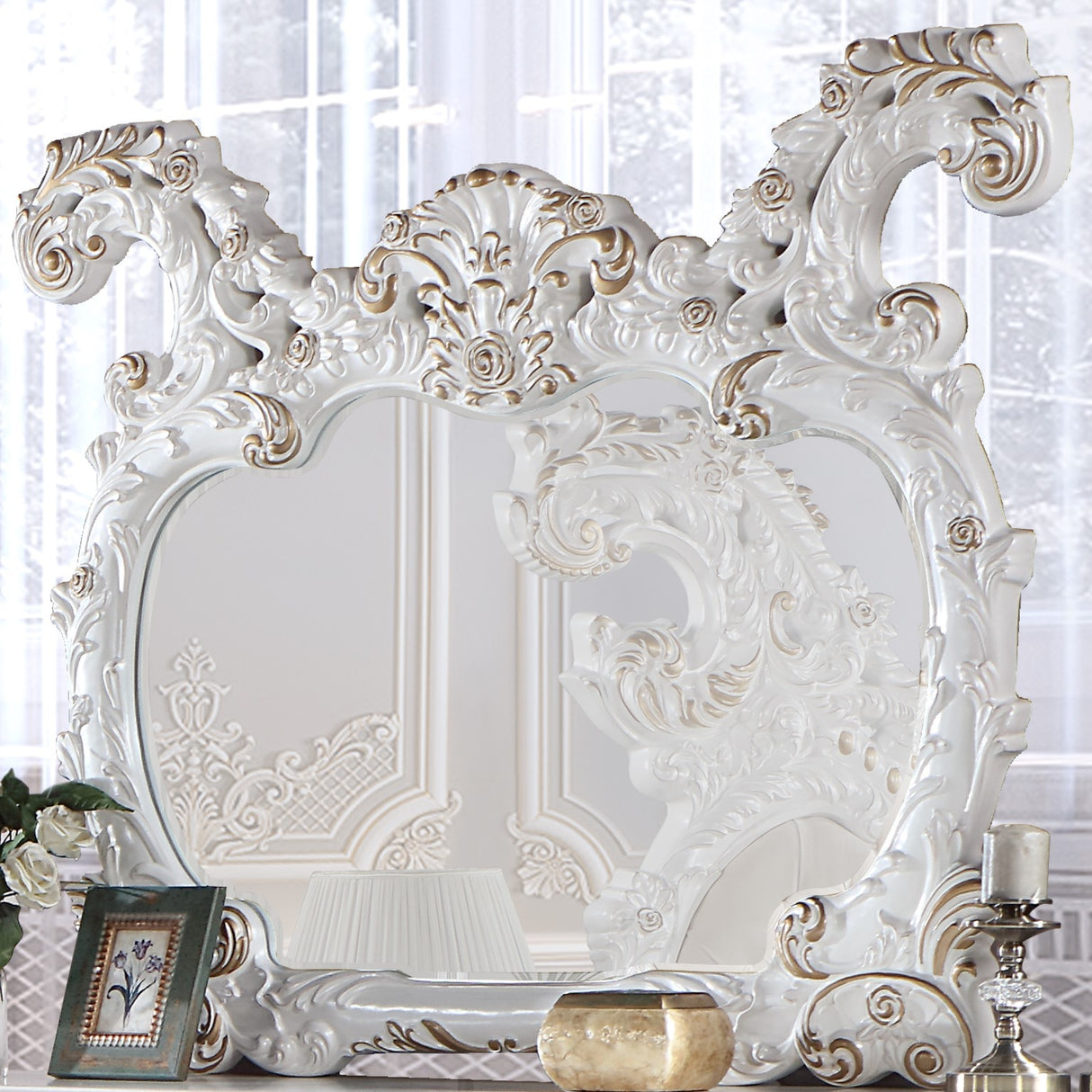 HD-1808 Silver Mirror from Homey Design - Luna Furniture