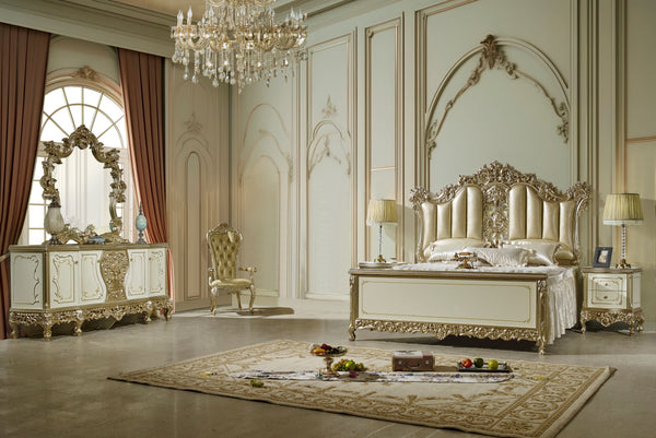 HD-1812 Champagne 4-Piece Bedroom Set