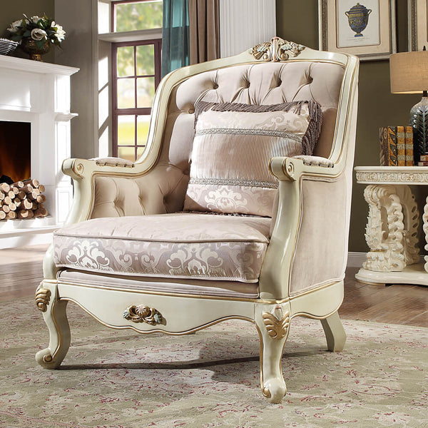 HD-2011 Newberry Li Cream/Metallic Gold Details Chair