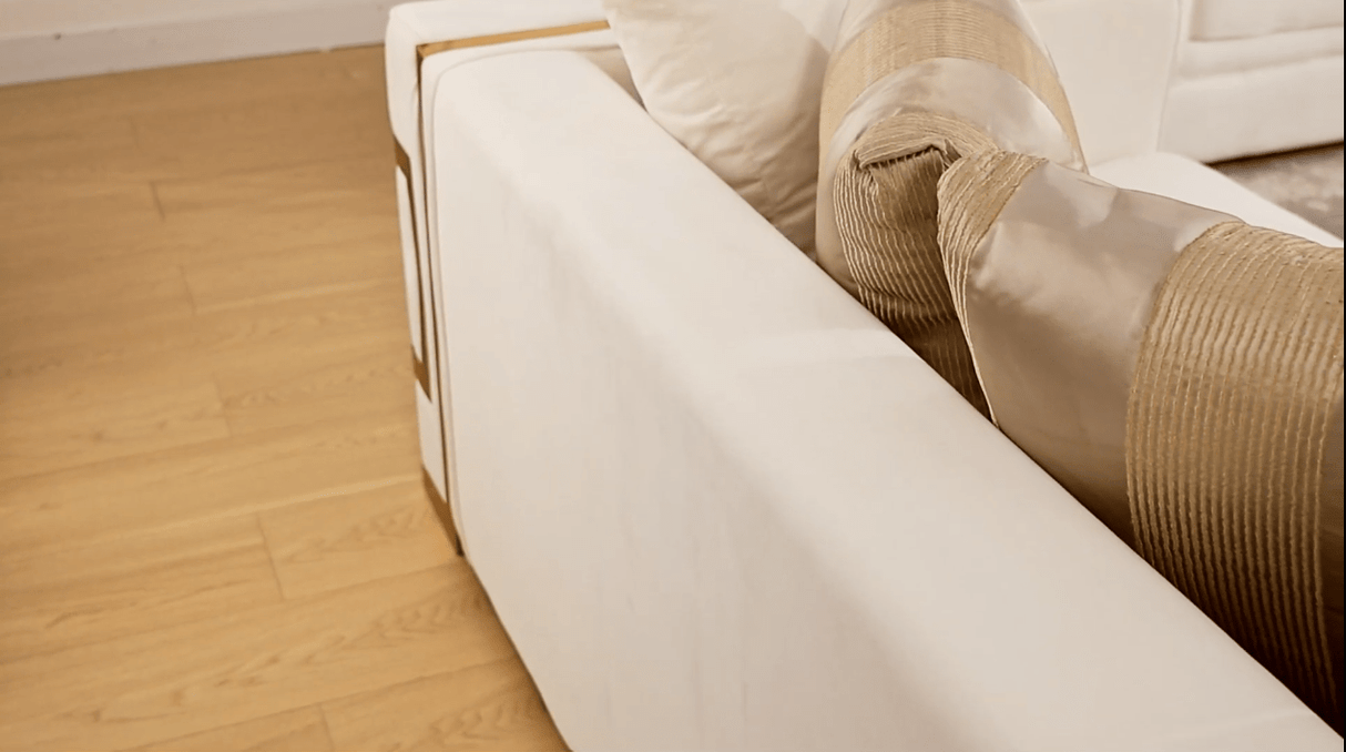 HD-2131 Gold Metallic Loveseat from Homey Design - Luna Furniture