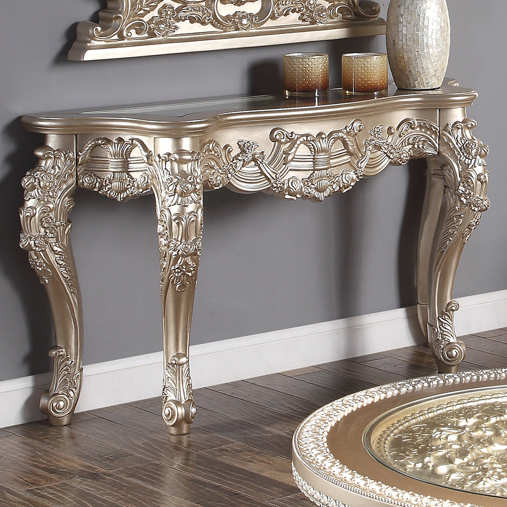 HD-328C Champagne Gold Console Table from Homey Design - Luna Furniture