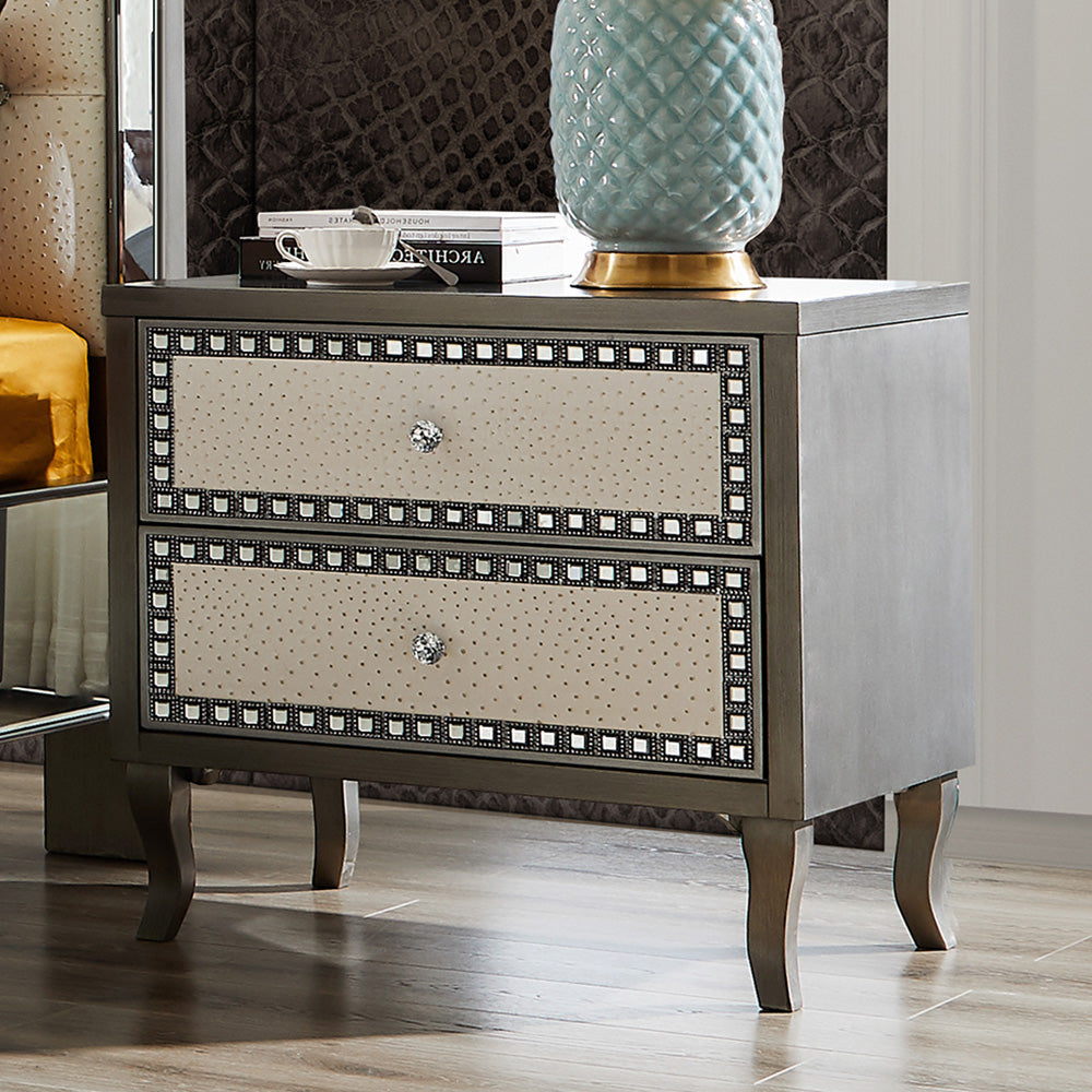 HD-3590 Dark Silver Gray 5-Piece Bedroom Set from Homey Design - Luna Furniture