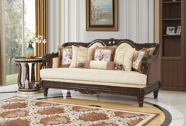 HD-386 Cherry Mahogany Sofa