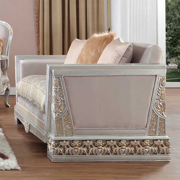HD-6034 Pearl/Silver Loveseat