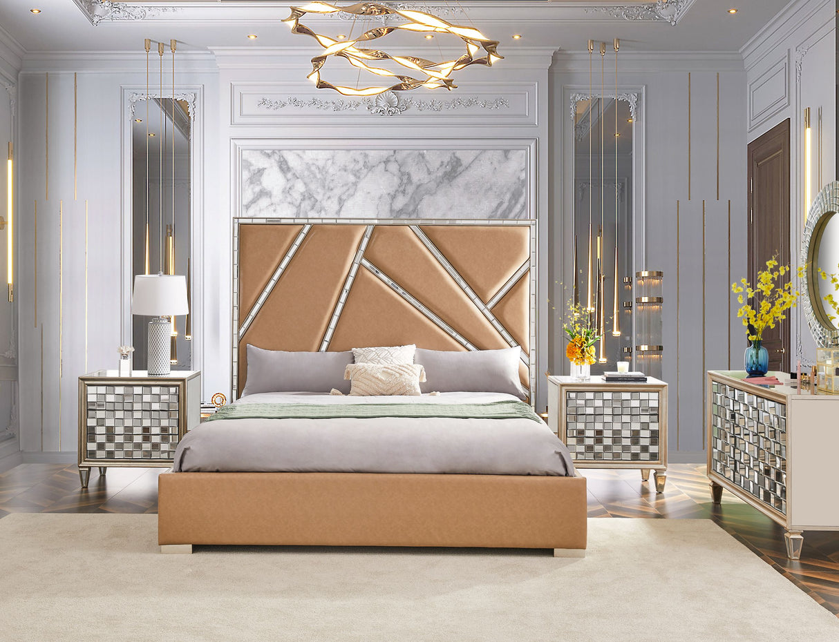 HD-6039 Mirror 5-Piece Bedroom Set from Homey Design - Luna Furniture