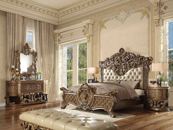 HD-8018 Perfect Brown 4-Piece Bedroom Set
