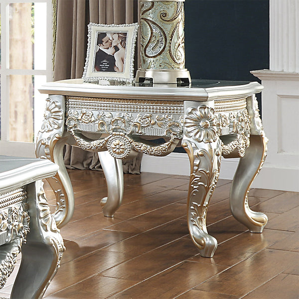 HD-905 Belle Silver/Gold Highlight Side End Table